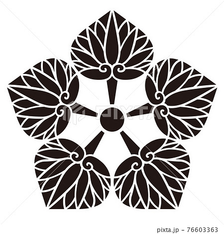 家紋　葵紋 76603363