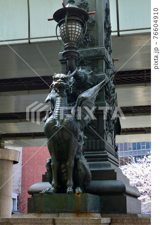 日本橋の麒麟像 阿形の写真素材