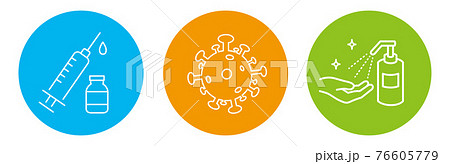 Medicine vaccine sign. vaccinated icon. Medicine vaccine sign. vaccinated icon. 76605779