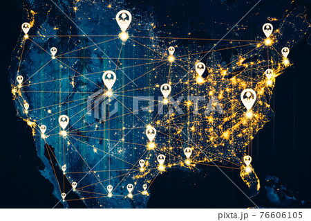 USA People network and national connection in innovative perception USA People network and national connection in innovative perception 76606105