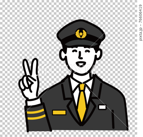 男青年列車長矢量流行像和平 男青年列車長矢量流行像和平 76606419