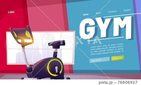 Gym poster, fitness club and online workout Gym poster, fitness club and online workout 76606937