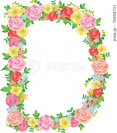 Dアルファベット花文字 76608731