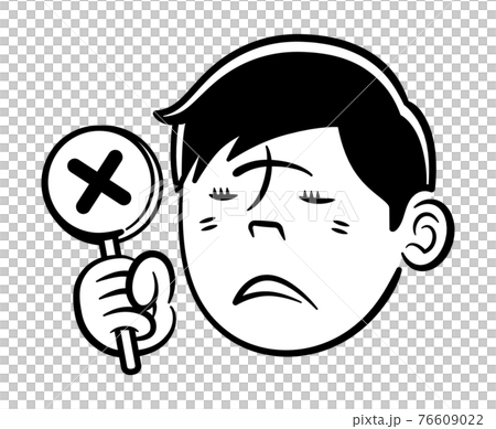 一個男人給錯誤標籤的單色插圖 一個男人給錯誤標籤的單色插圖 76609022