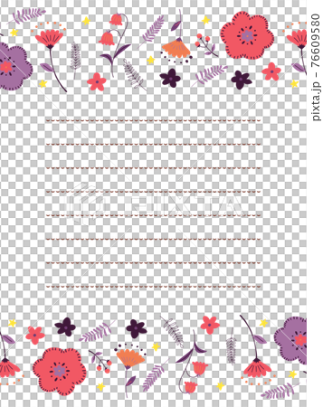 Pink and purple flower letter frame Eastern European style Pink and purple flower letter frame Eastern European style 76609580