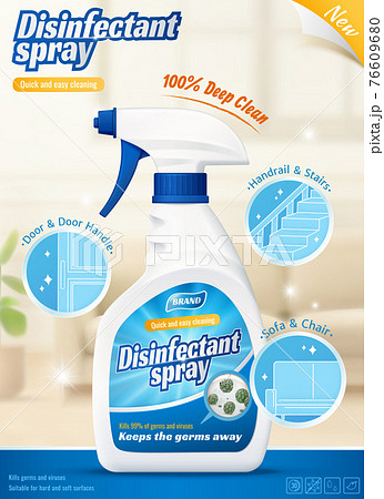 Sanitizer spray ad template 76609680