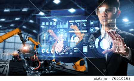 Advanced robot arm system for digital industry and factory robotic technology Advanced robot arm system for digital industry and factory robotic technology 76610163