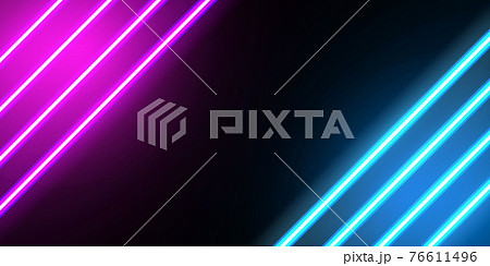 ネオンカラーのライン ベクター背景のイラスト素材 [76611496] - PIXTA