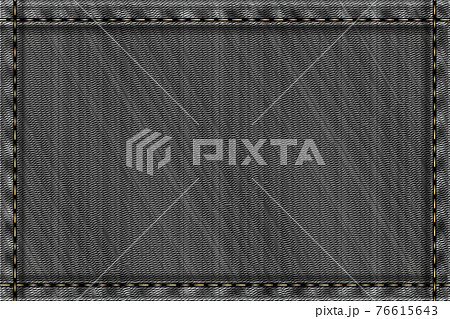 Denim rectangular background.Gray rough vector texture. 76615643