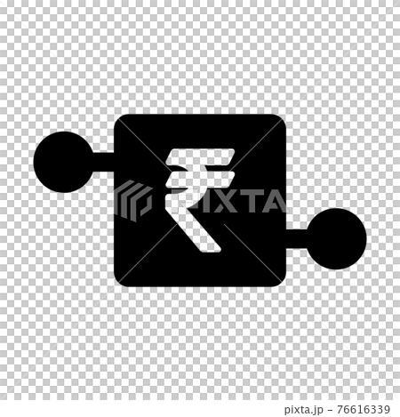Digital rupee currency icon vector symbol and sign for digital transactions for asset and wallet in a flat color glyph pictogram illustration Digital rupee currency icon vector symbol and sign for digital transactions for asset and wallet in a flat color glyph pictogram illustration 76616339
