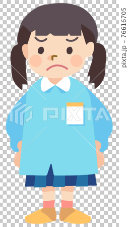 A stuffy kindergarten girl 76616705