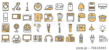 シンプルな家電アイコンセット 76616993