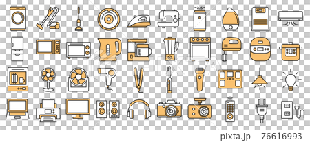 シンプルな家電アイコンセット 76616993