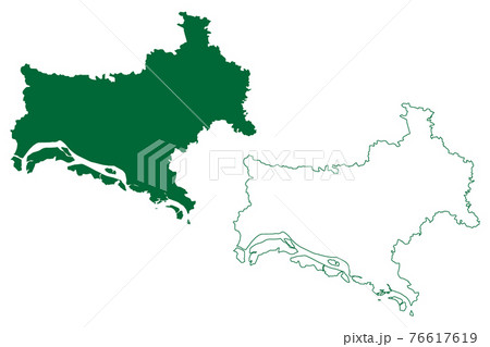 Katihar district (Bihar State, Purnia division, Republic of India) map vector illustration, scribble sketch Katihar map 76617619
