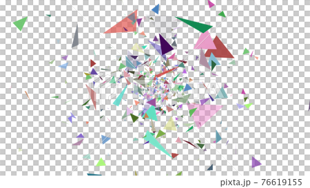 CG triangle fluttering colorful triangular confetti CG triangle fluttering colorful triangular confetti 76619155