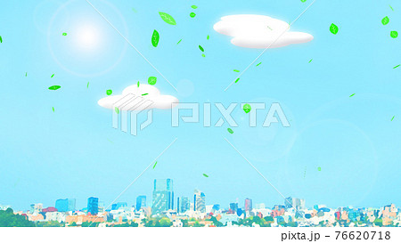 仙台市内全景 イラスト 仙台市内全景 イラスト 76620718