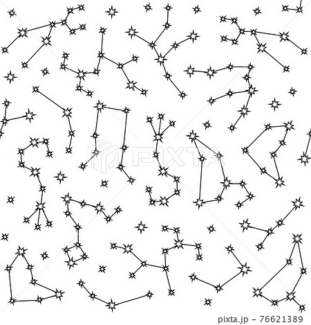 Seamless pattern with constellation symbols in line style Seamless pattern with constellation symbols in line style 76621389