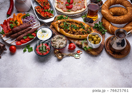 Traditional Turkish or Middle eastern dishes Traditional Turkish or Middle eastern dishes 76625761