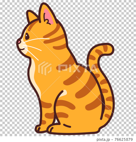 Illustration of a simple and cute tabby cat... - Stock Illustration ...