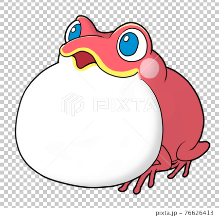Inflated red frog 76626413