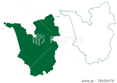 South Goa district (Goa State, Republic of India) map vector illustration, scribble sketch South Goa map 76626478