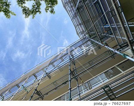 建築現場 足場 建築現場 足場 76627697