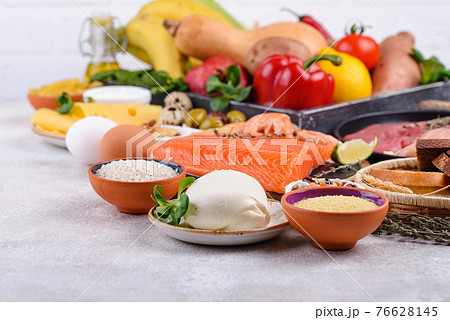 Mediterranean diet. Healthy balanced food 76628145