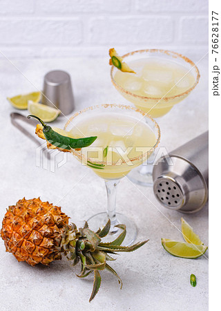 Margarita with pineapple and jalapeno Margarita with pineapple and jalapeno 76628177