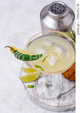 Margarita with pineapple and jalapeno Margarita with pineapple and jalapeno 76628178