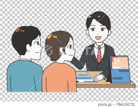 見積り相談を受ける男性　カップル 76629278