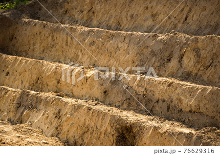 Earth dug by steps Earth dug by steps 76629316
