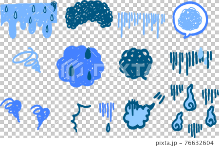 Hand-drawn dissatisfaction cartoon symbol set 76632604