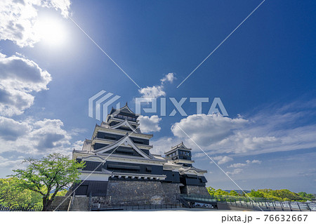 熊本城 熊本地震前震から5年目、2021年4月14日の熊本城 熊本城 熊本地震前震から5年目、2021年4月14日の熊本城 76632667