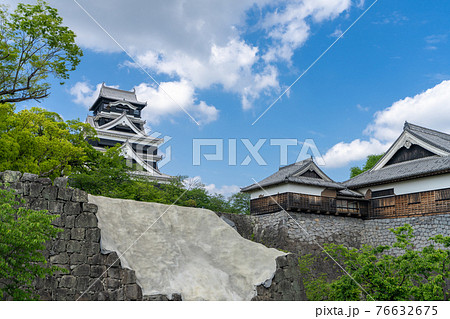 熊本城　熊本地震前震から5年目、2021年4月14日の熊本城 76632675