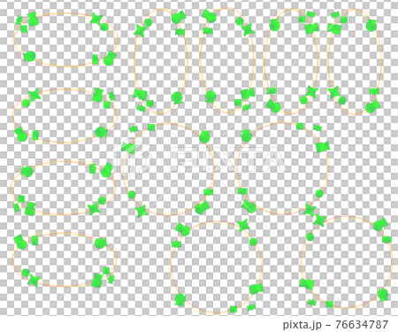 夏をイメージした古墳8種のフレーム（橙色） 76634787