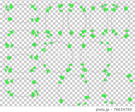 夏をイメージした古墳8種のフレーム（灰色） 76634789