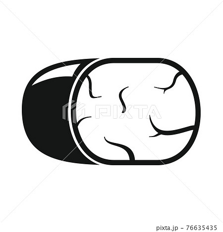 Vector smoked beef black simple icon isolated Vector smoked beef black simple icon isolated 76635435