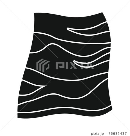 Vector lard with meat black simple icon isolated Vector lard with meat black simple icon isolated 76635437