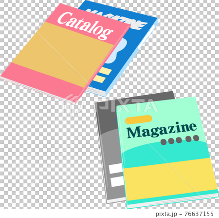 重疊的雜誌和目錄 76637155