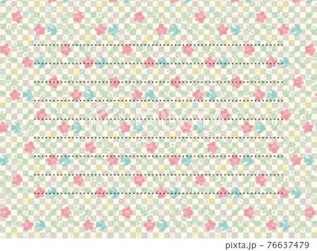 春色花鳥簡單圖案字母 76637479