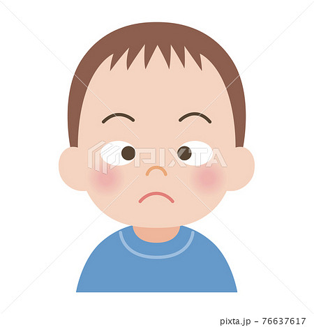 Illustration of a boy with cross-eyed eyes - Stock Illustration [76637617]  - PIXTA