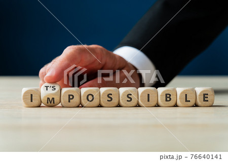 Changing word Impossible into Its possible sign 76640141