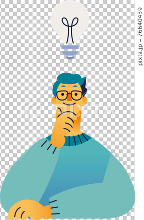 A man who came up with an inspiration 76640439