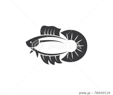 betta fish icon vector illustration designのイラスト素材 [76640519] - PIXTA