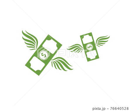 money wings  logo icon vector illustration 76640528
