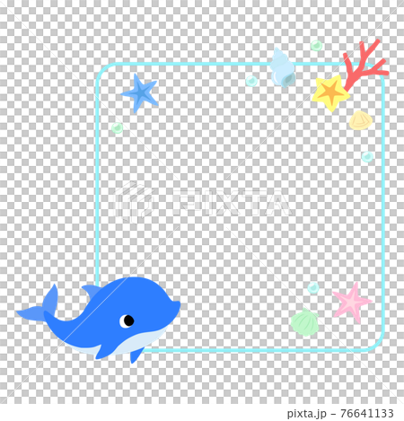Dolphin icon frame + sea decoration included 76641133