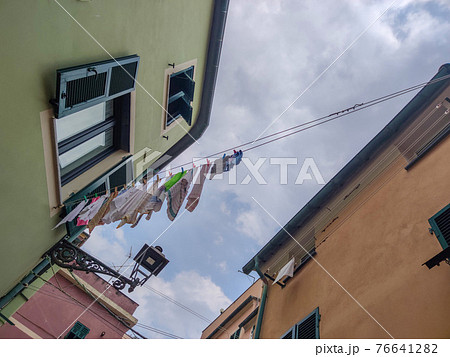 clothes drying in boccadasse genoa district 76641282