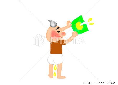 おもらししてしまったおじいちゃんのイメージイラスト。 おもらししてしまったおじいちゃんのイメージイラスト。 76641362