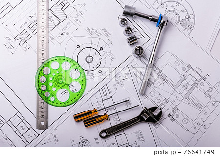 Construction Drawings Floor plan of a high-rise building. 76641749