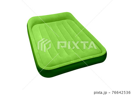 green air mattress isolated green air mattress isolated 76642536